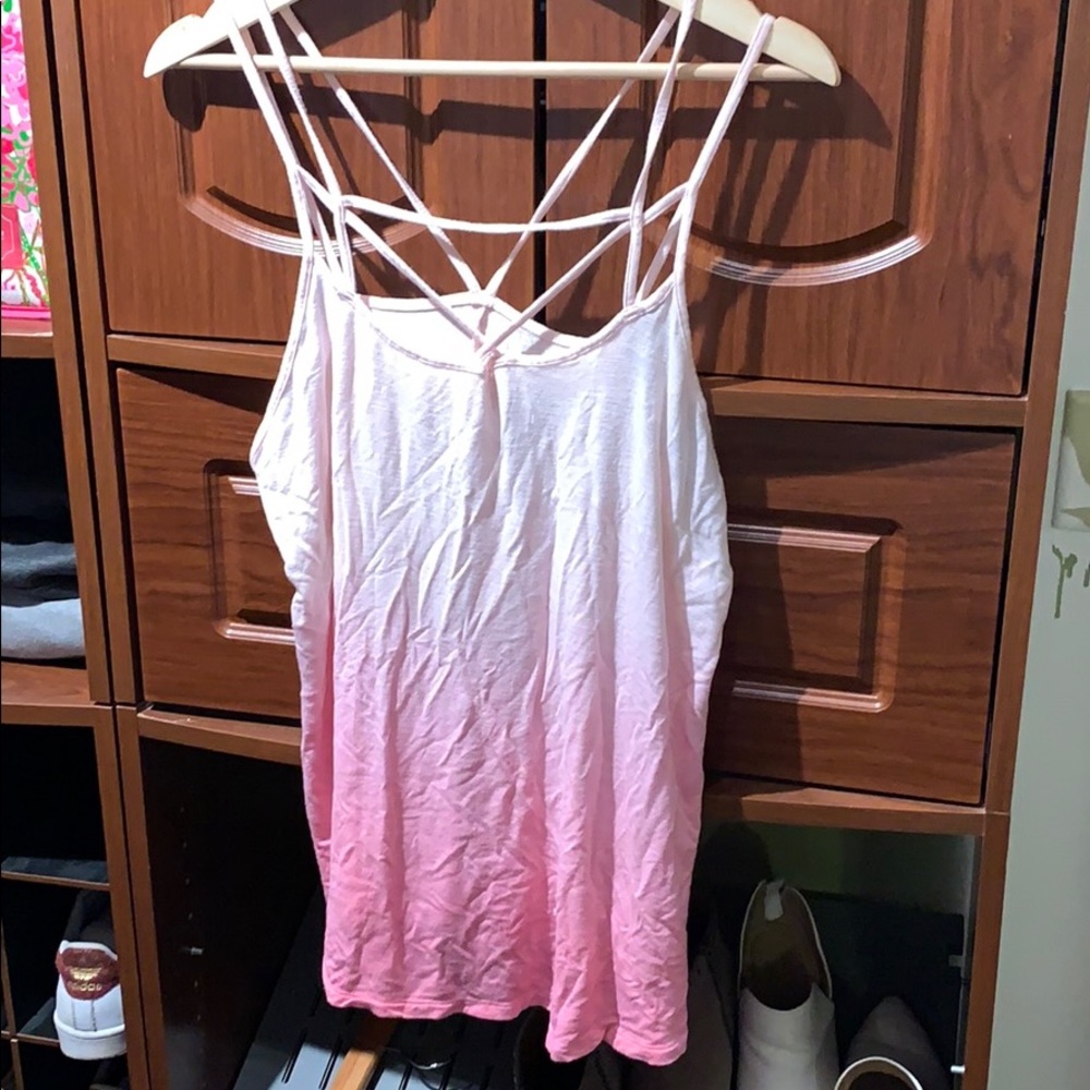 American Eagle pink ombre strappy tank